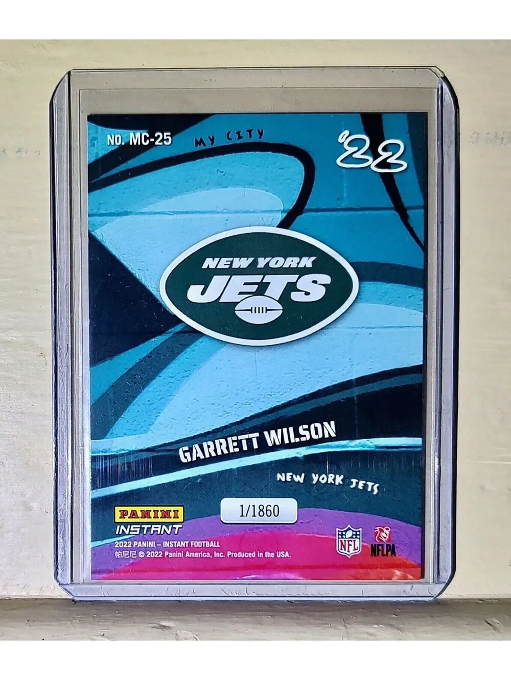 Garrett Wilson 2022 Panini NFL MyCity #25 Rookie Football Card 1/1860
